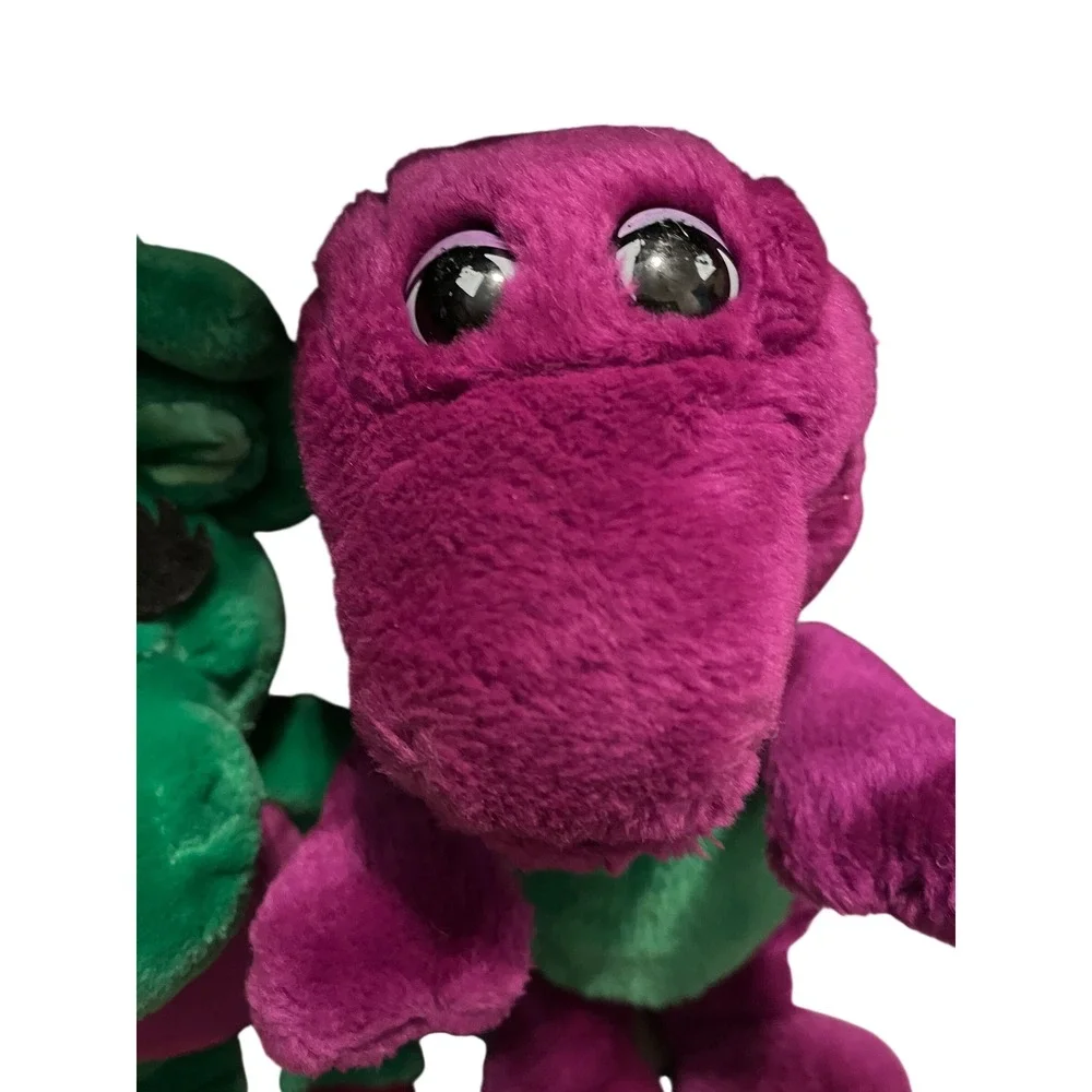 Vintage Barney Baby Bop BJ Plush Set Lyons Group 90s Dinosaur Stuffed Animals